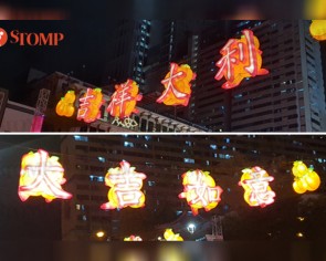 Chinatown displays mix up Chinese New Year greetings