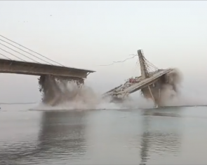 Suspension bridge in India collapses 2nd time