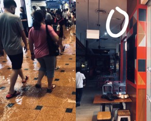 Indoor showers? Ceiling leak at Jurong Point sends diners running out of restaurant