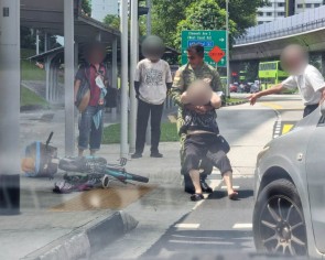 This made my day: Commando carries elderly woman to safety after she fell off bicycle in Clementi