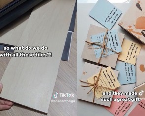 Junk to gold: Woman shares ingenious hack to turn leftover tiles into personalised coasters