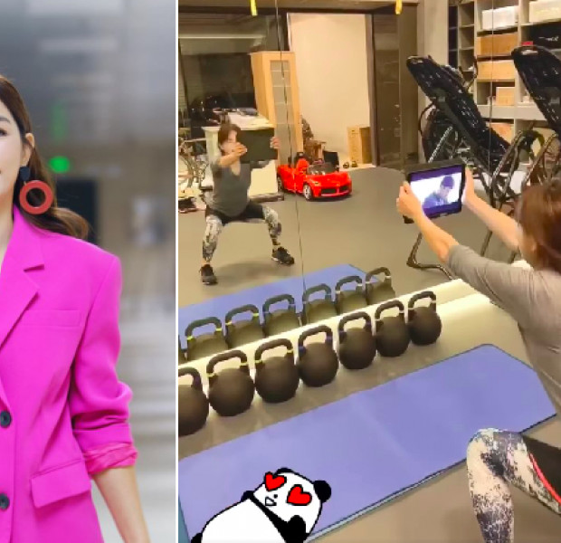 Ella Chen shows off unorthodox workout routine while watching K-drama Crash Landing On You