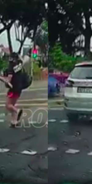 Jaywalking pedestrians sent flying metres away after collision with taxi at Paya Lebar